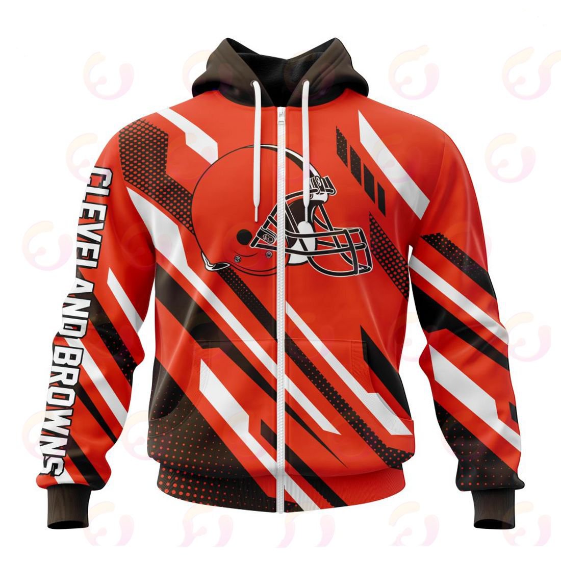CLEVELAND BROWNS 3D HOODIE SPECIAL MOTOCROSS CONCEPT
