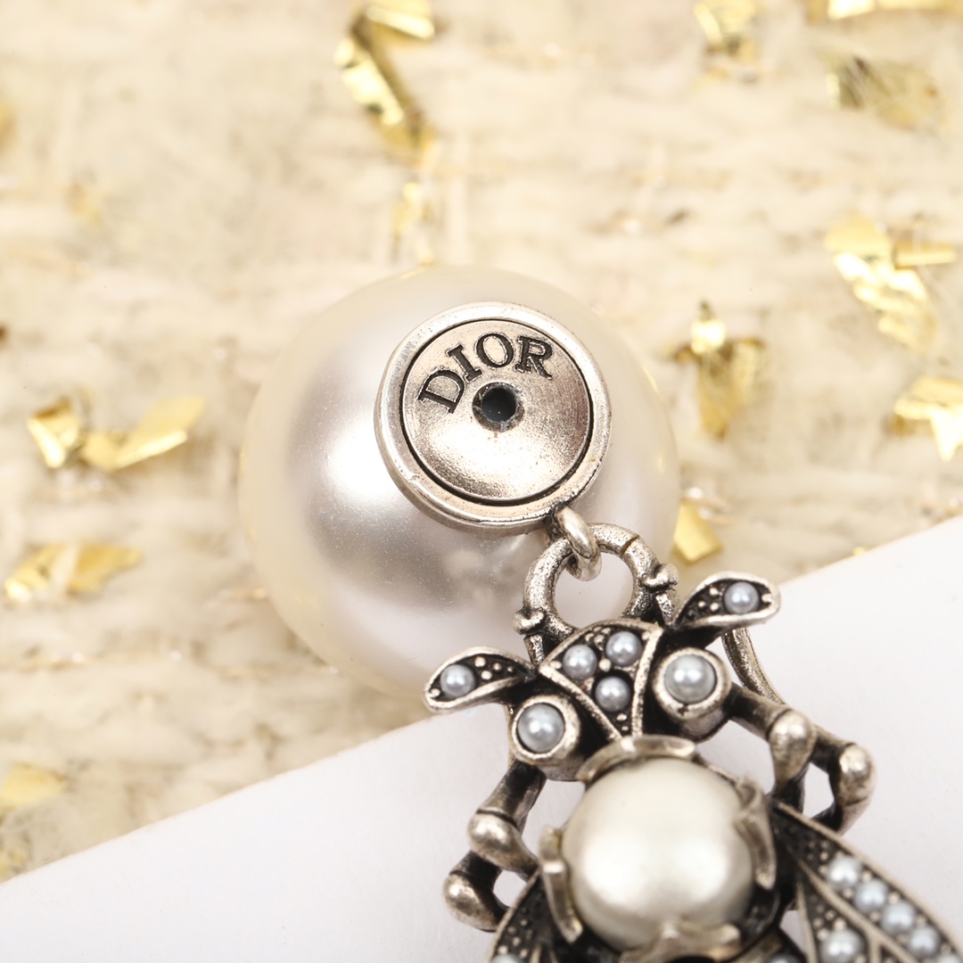 Dior Bee Letter Earrings