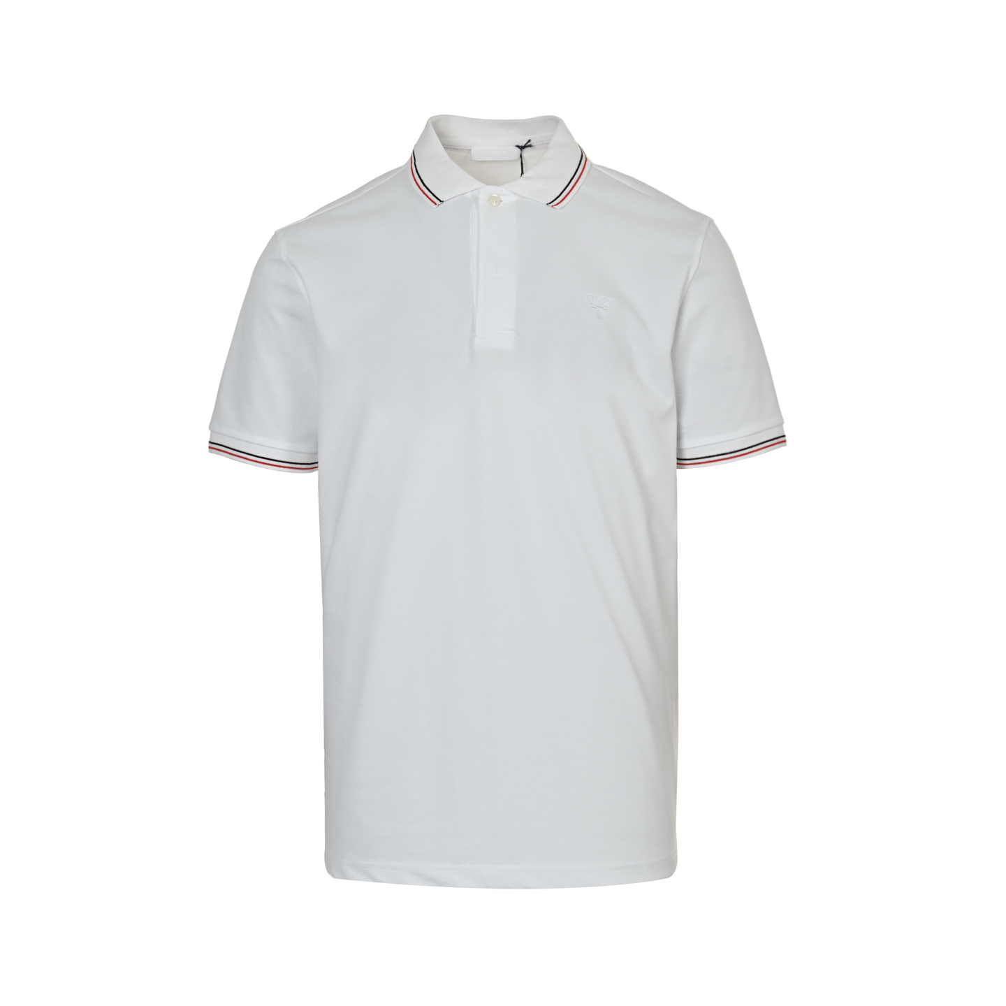 Prada 25ss small logo embroidered red label Polo short sleeve