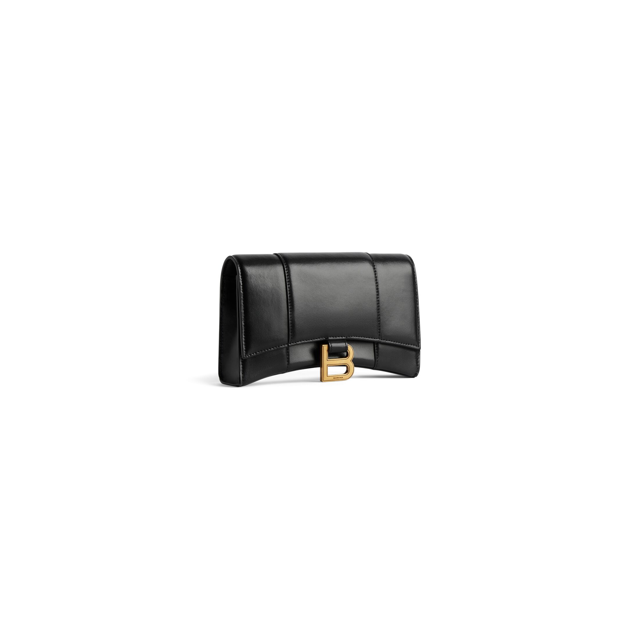BALENCIAGA HOURGLASS EMBOSSED CHAIN ​​WALLET