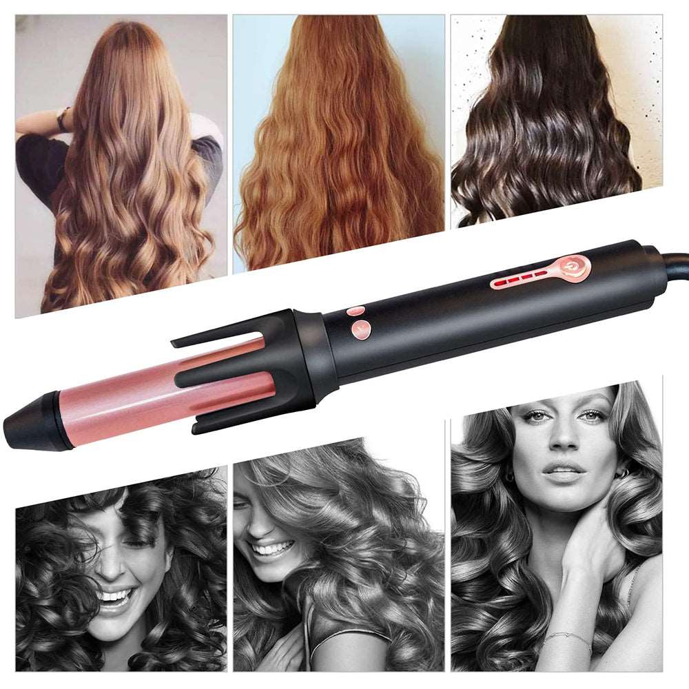 Hair Curlers Automatic Curling Iron Hair Styling Ceramic Professional Roller Rotating Curl Iron Curling Wand (Black & White)