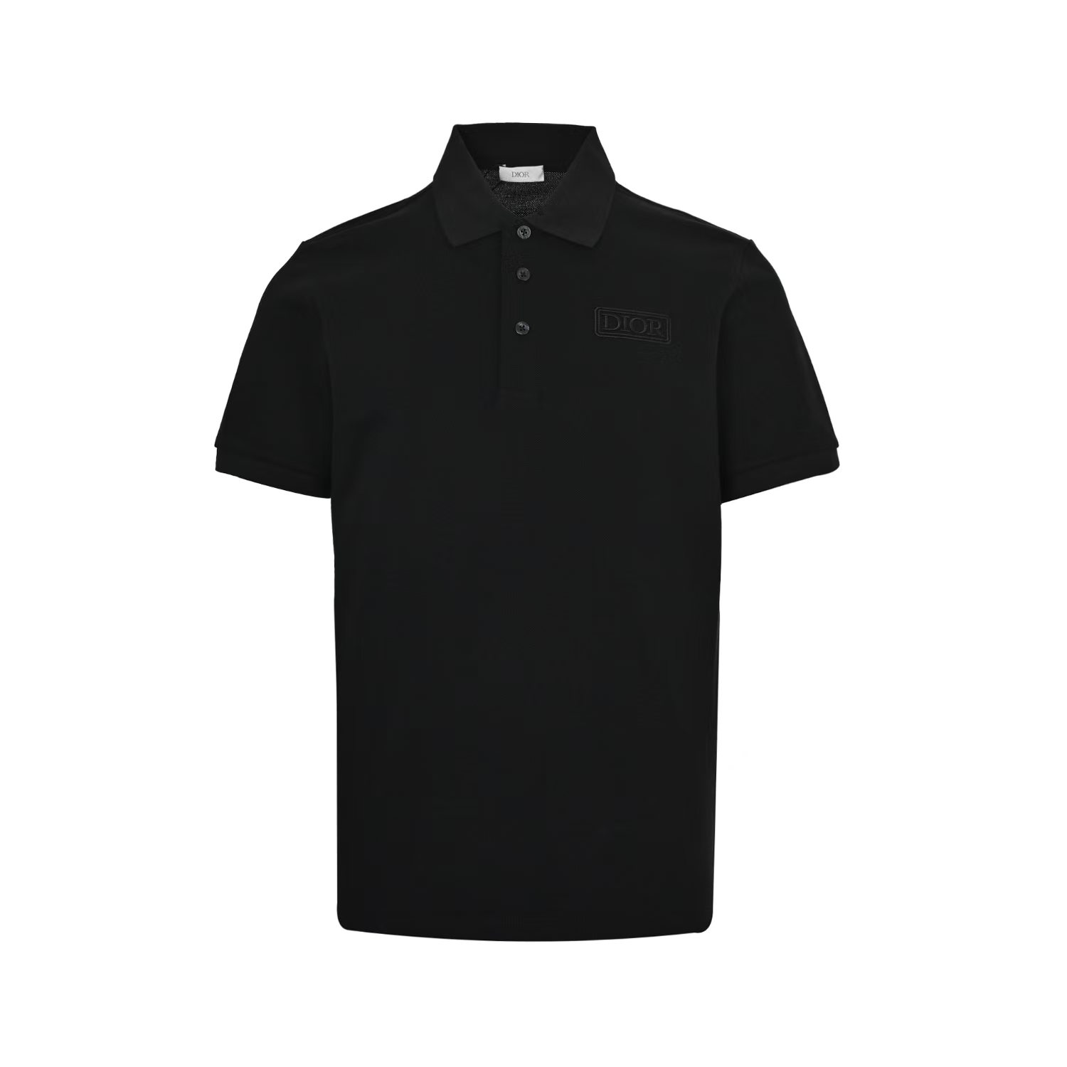 Dior 25ss square logo embroidered letters Polo short sleeve