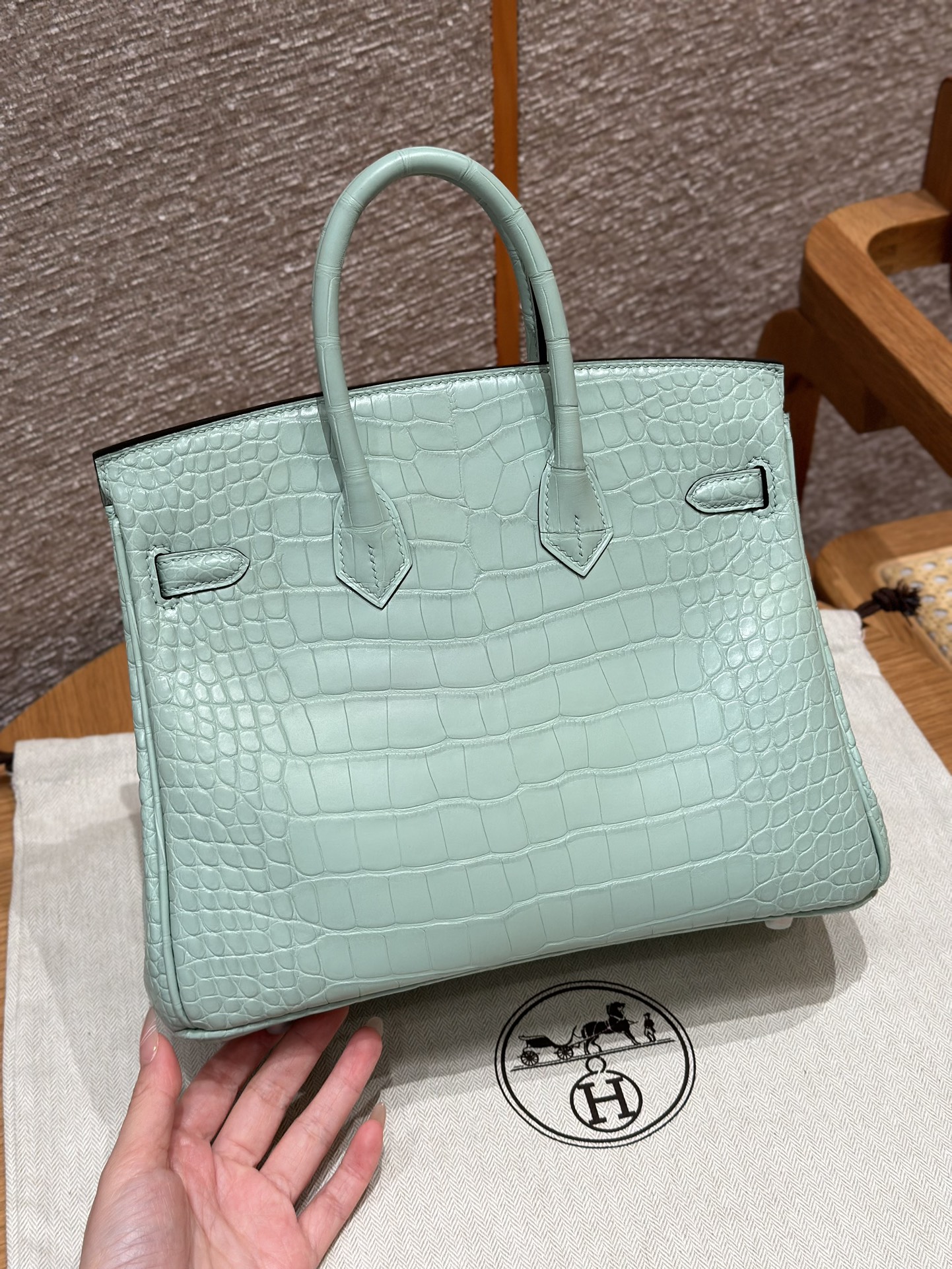 Hermes Birkin 6W Menthe Handbag (Handmade to Order)