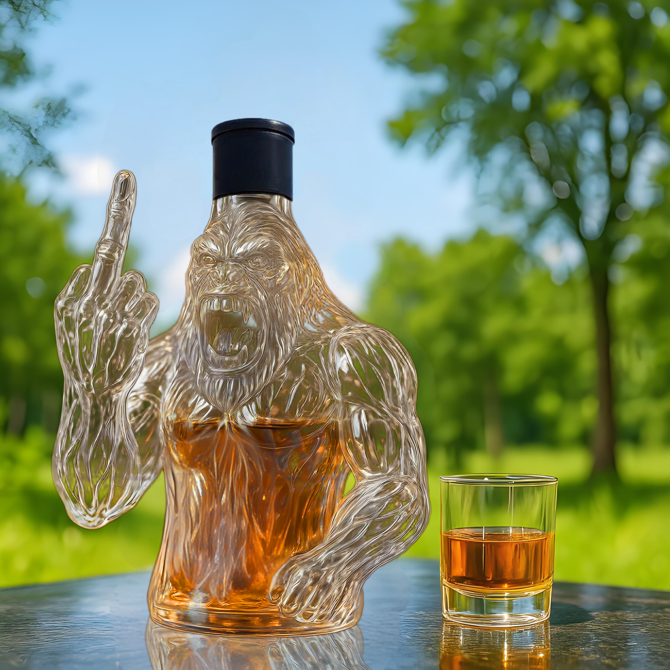 Funny Bigfoot Whiskey Bottle