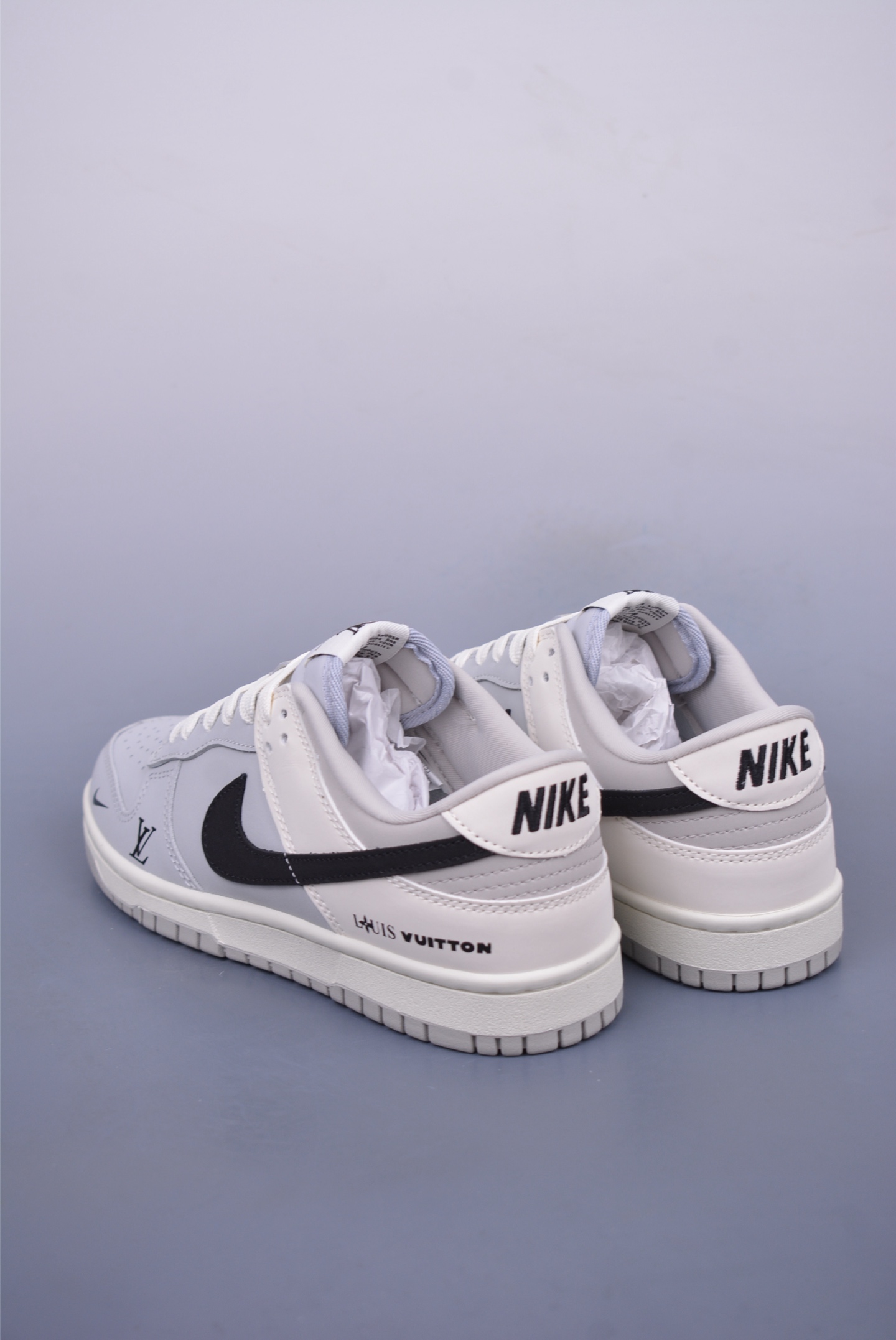 LV x NIKE SB Dunk Low sneakers grey black hook LV XY2026-153