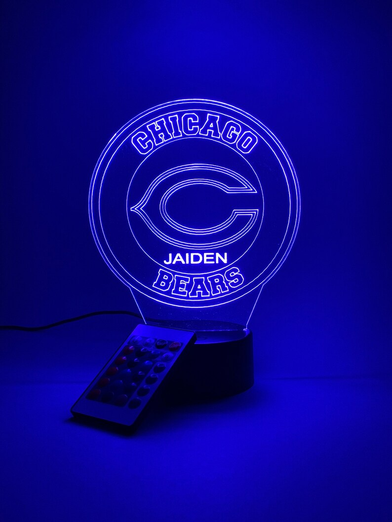 CHICAGO BEARS 3D LAMP PERSONALIZED