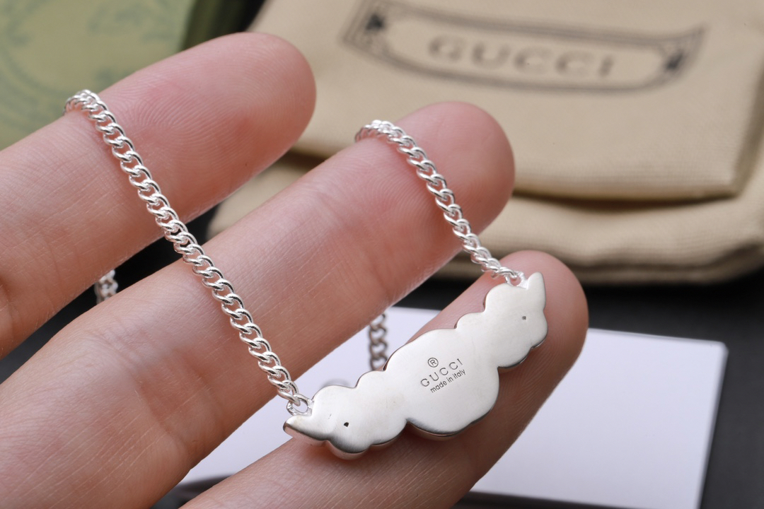 Gucci Flame Double G Necklace