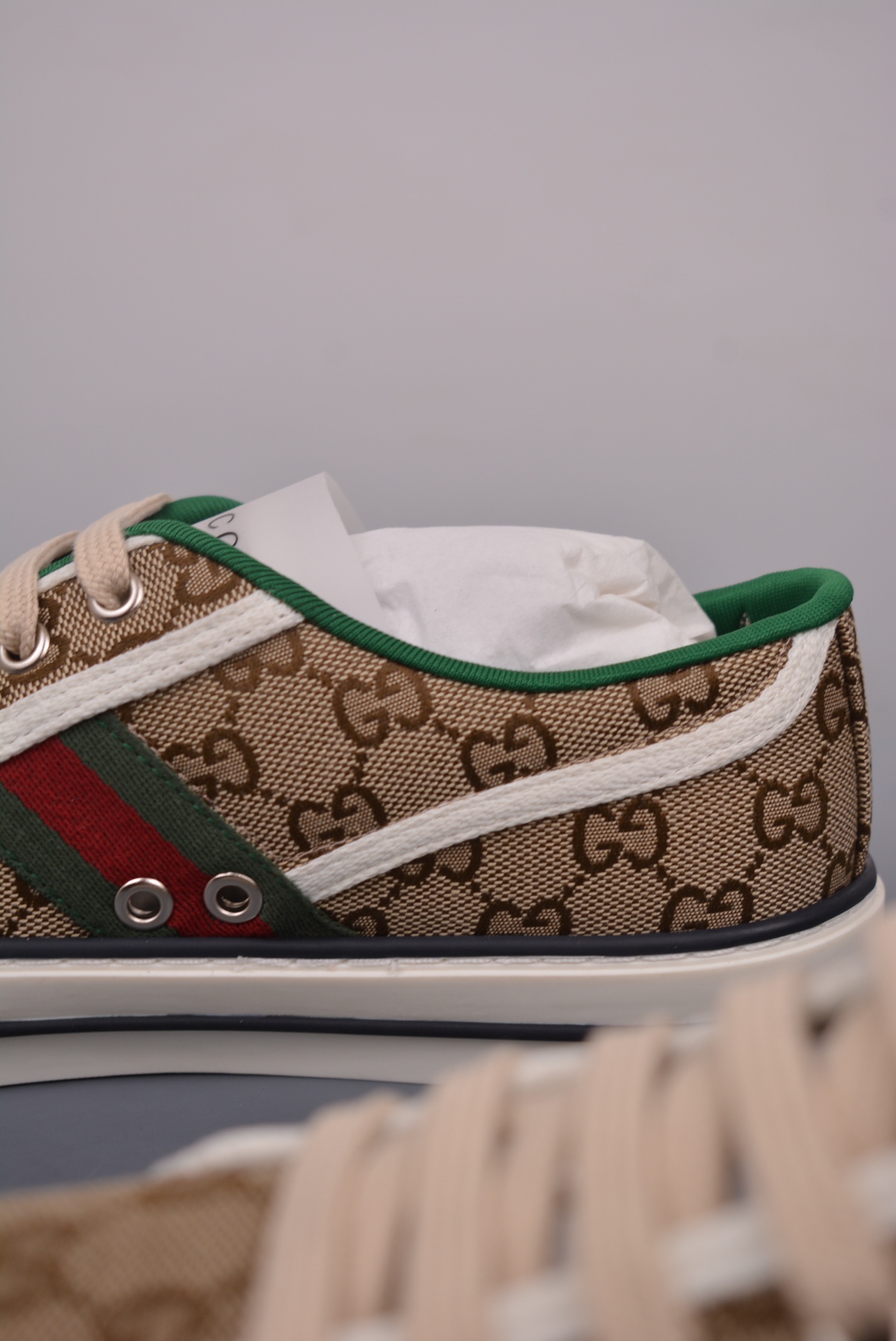 Gucci Tennis 1977 Print Sneaker Brown Green Red