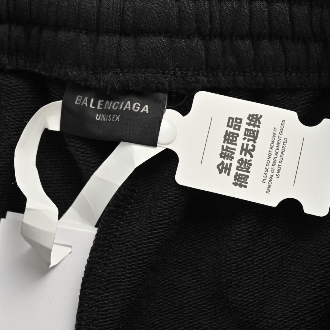 Balenciaga 24ss embroidered double ring shorts