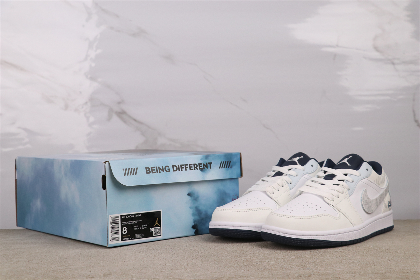 Air Jordan 1 Low sneakers Ice Blue Sea Salt 553558-414