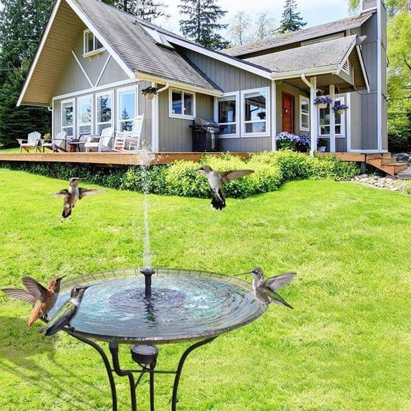 DIY Outdoor Bird Bath Fountain Pump