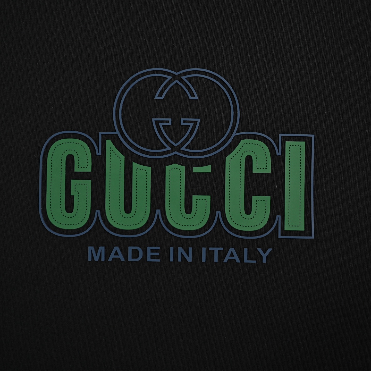 Gucci 25ss Silicone Lettering Printed Short Sleeve
