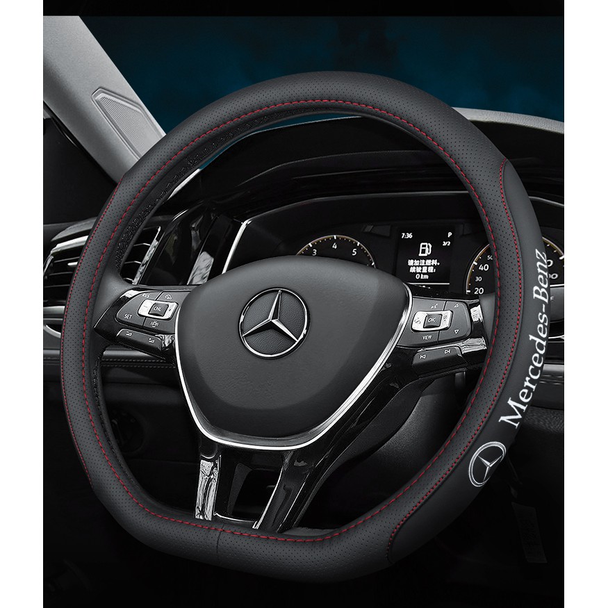 🚗Car Odorless Leather Car Steering Wheel Cover