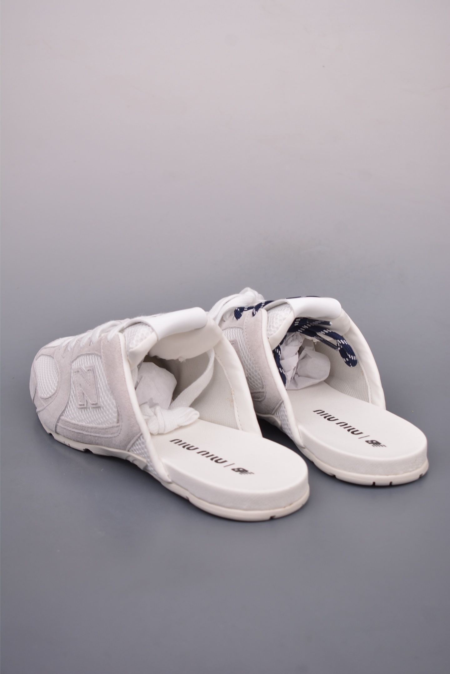 Miu Miu x New Balance 530 SL Faded Suede Mules 