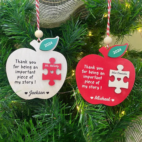 Teacher Appreciation Christmas Ornaments