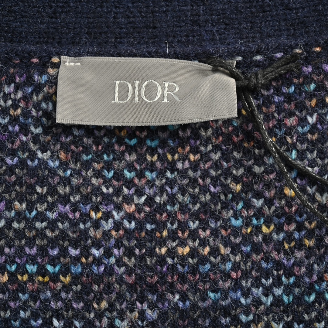 Dior 24Fw all-over monogram jacquard cardigan sweater
