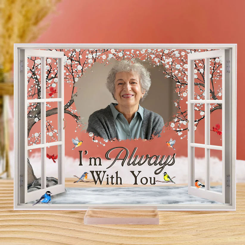 I'm Always With You Memorial-Custom Photo Memorial Plaque