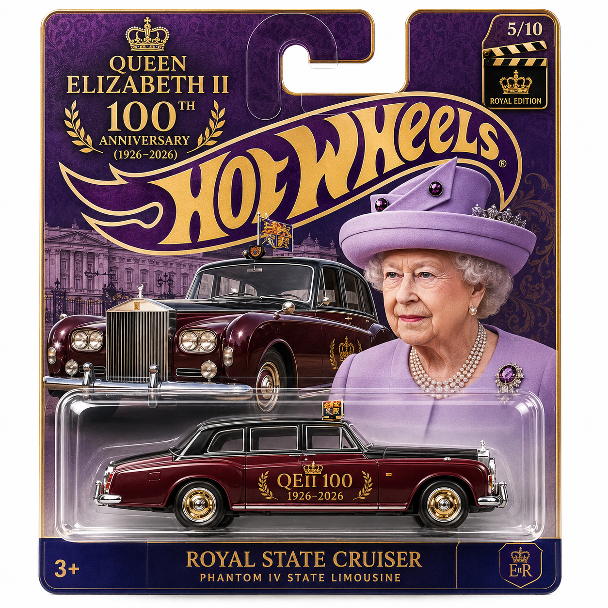 Hot Wheels Queen Elizabeth II 100th Anniversary