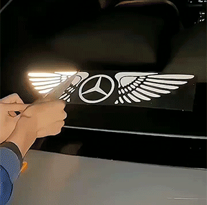Creative Angel Wings Decorative Night reflective Car Logo Sticker
