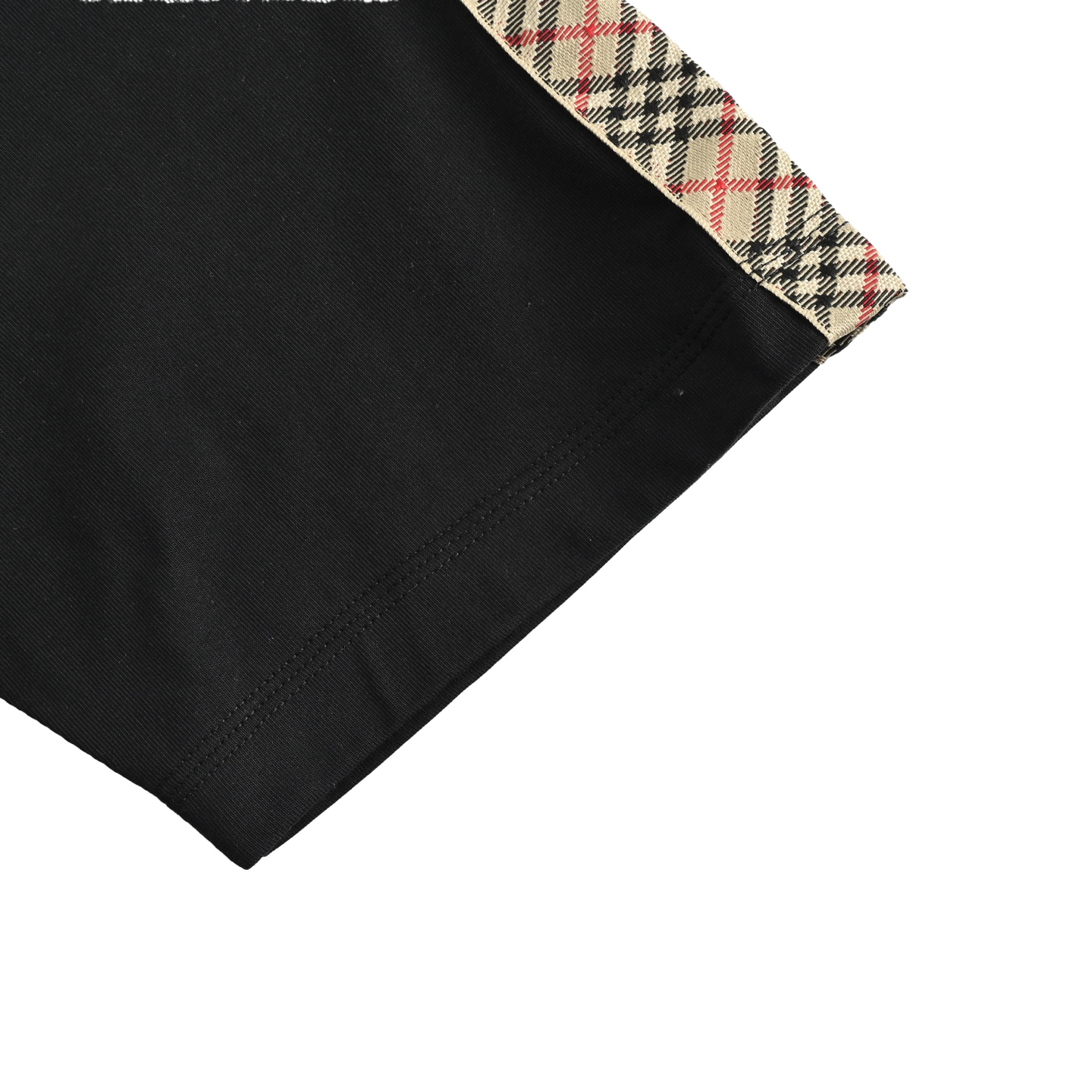 Burberry 25ss warhorse embroidered shoulder plaid ribbon short sleeve