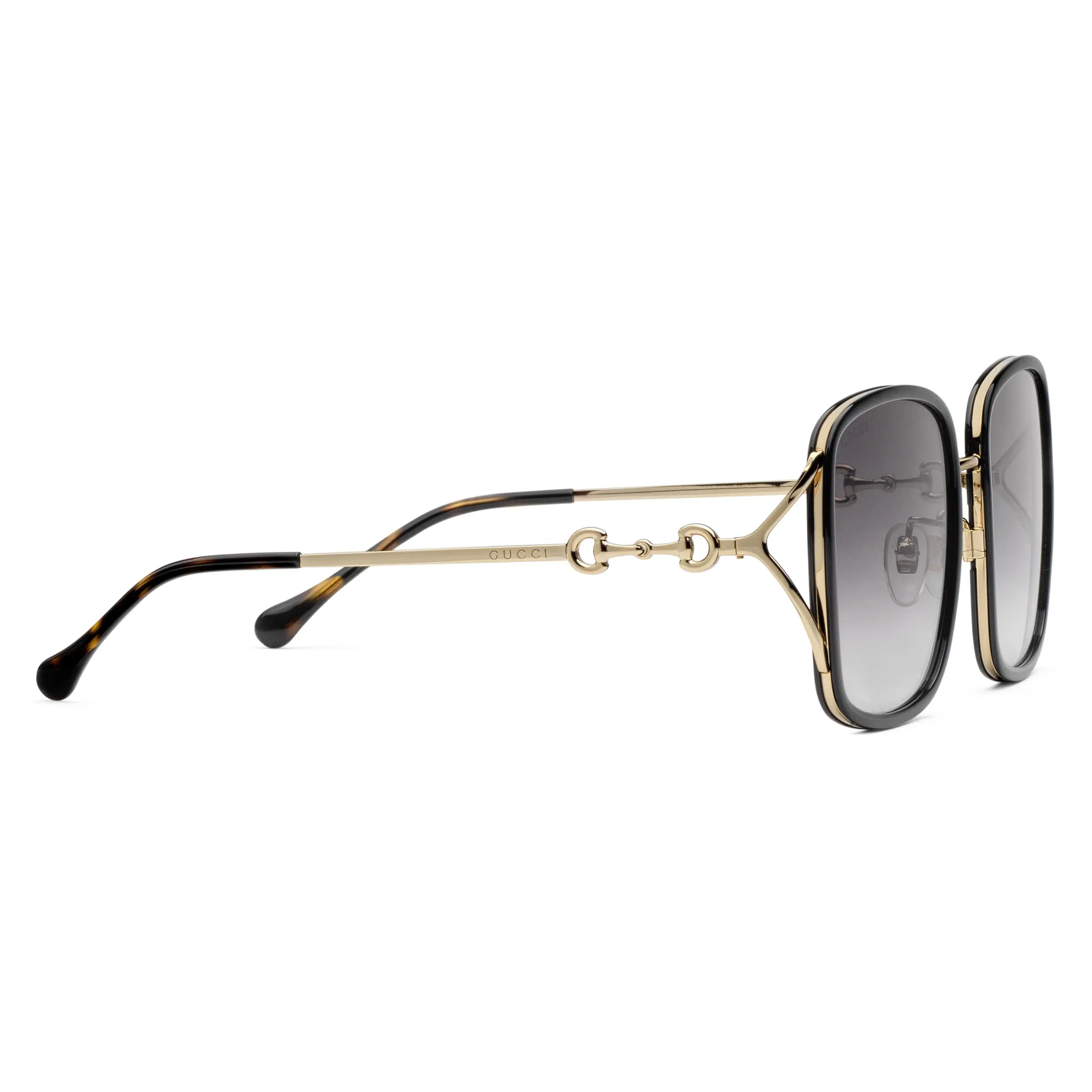 Gucci low bridge fitted rectangular frame sunglasses
