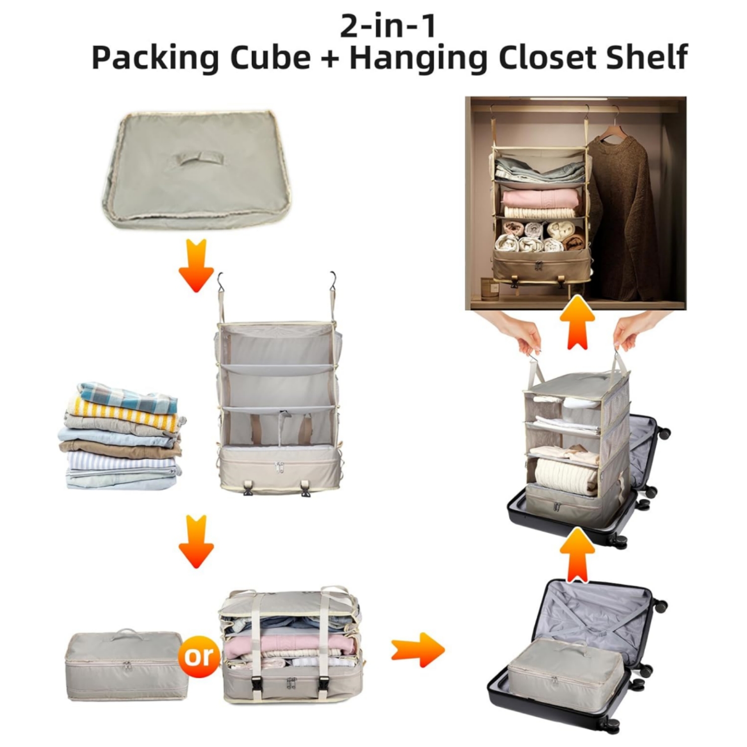 ON SALE🔥Protable Hanging Travel Shelf Bag