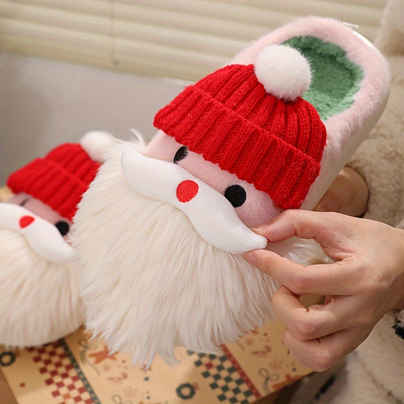 🎄Early Christmas Sale 49% OFF🎄🎅Plush Cartoon Santa Claus Slippers