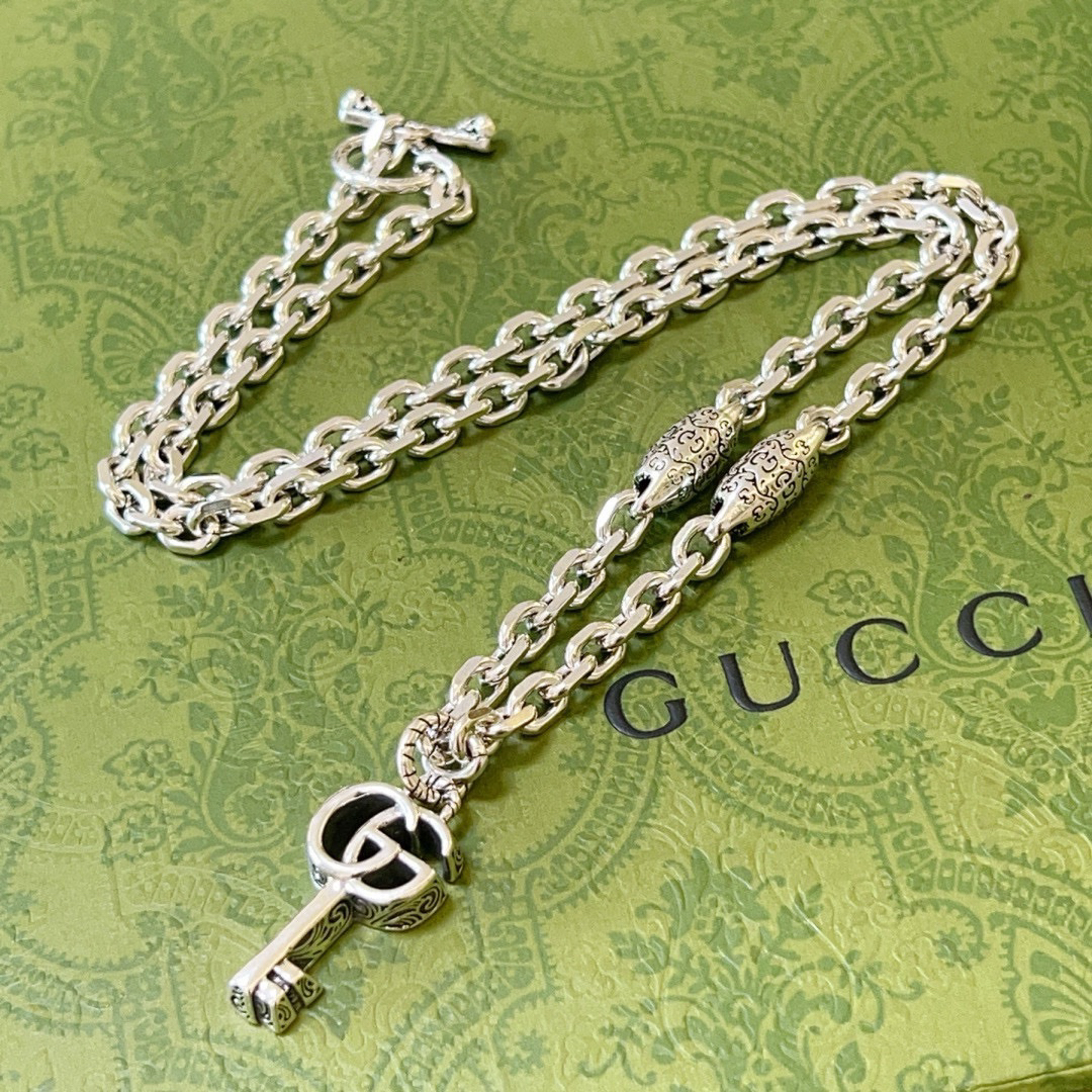 Gucci Anger Forest Series GG Key Vintage Necklace