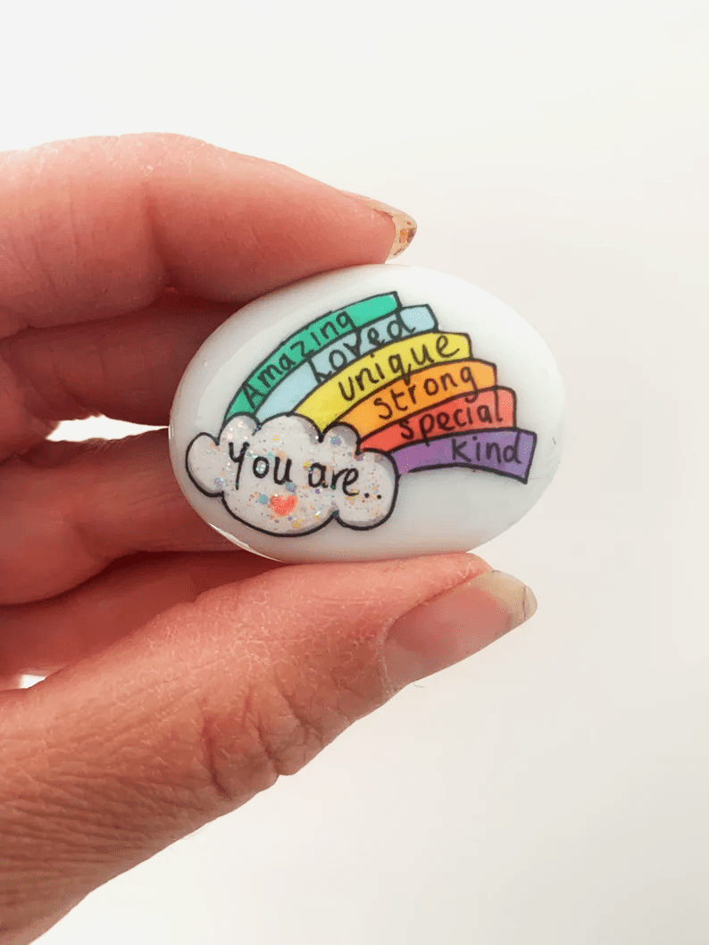 Positive affirmations, comfort stone