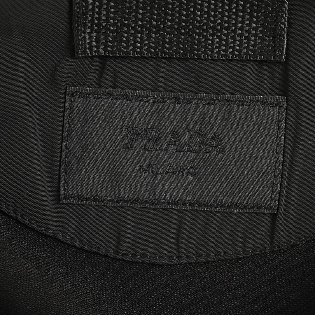 Prada 24Fw triangle logo stand collar zipper jacket