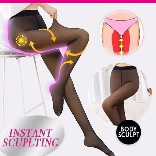 🔥LAST DAY 50% OFF🔥Flawless Legs Fake Translucent Warm Plush Lined Elastic Tights👖