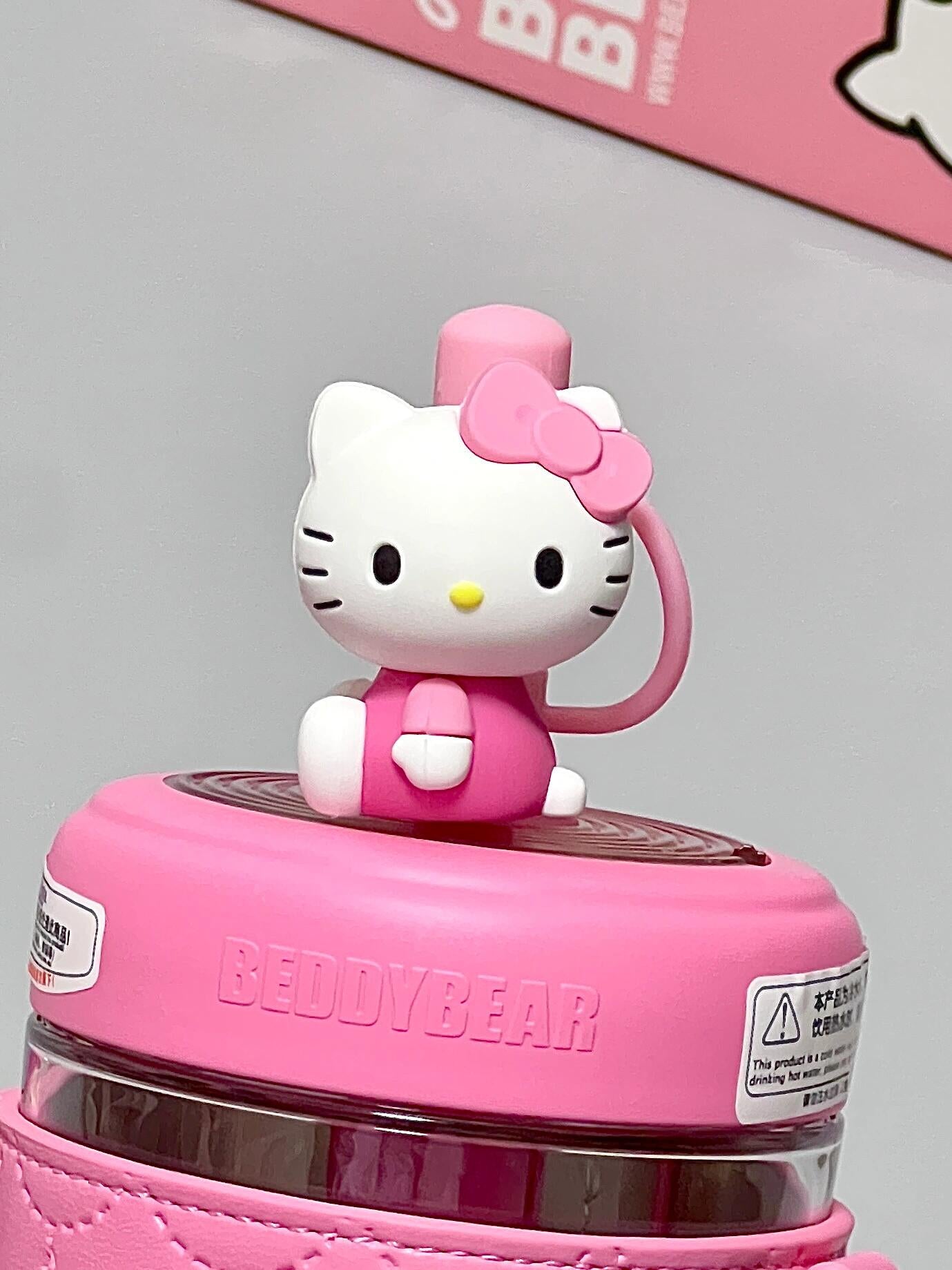 Hellokitty Water Bottle with Sleeve, 18.5OZ Water Bottle with Straw Gym Water Bottle for Sport Workout