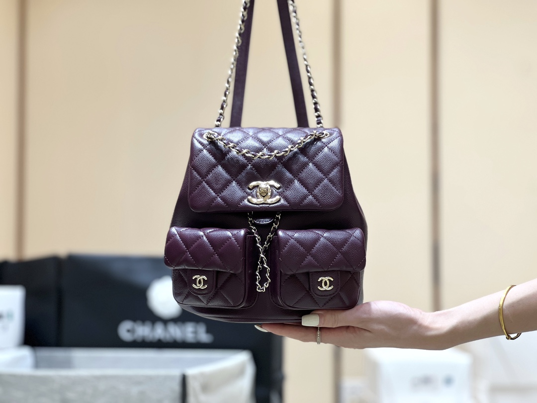 Chanel 24A duma double backpack 3860