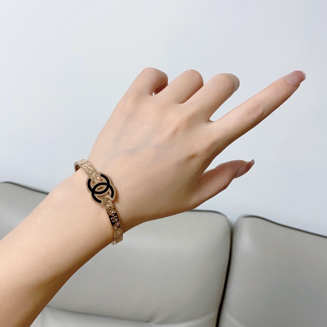 Chanel CC Engraved Bracelet