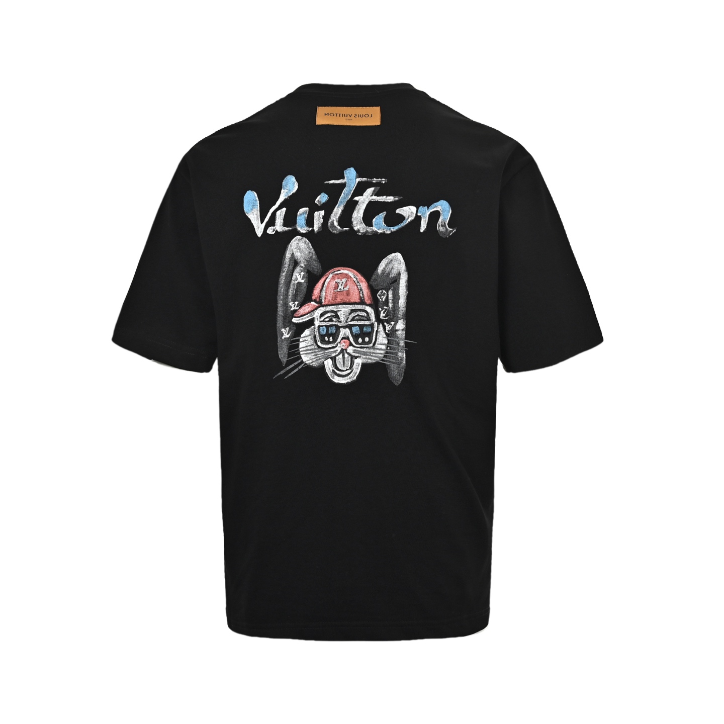 Louis Vuitton 25ss hand-painted graffiti bunny head print short sleeve