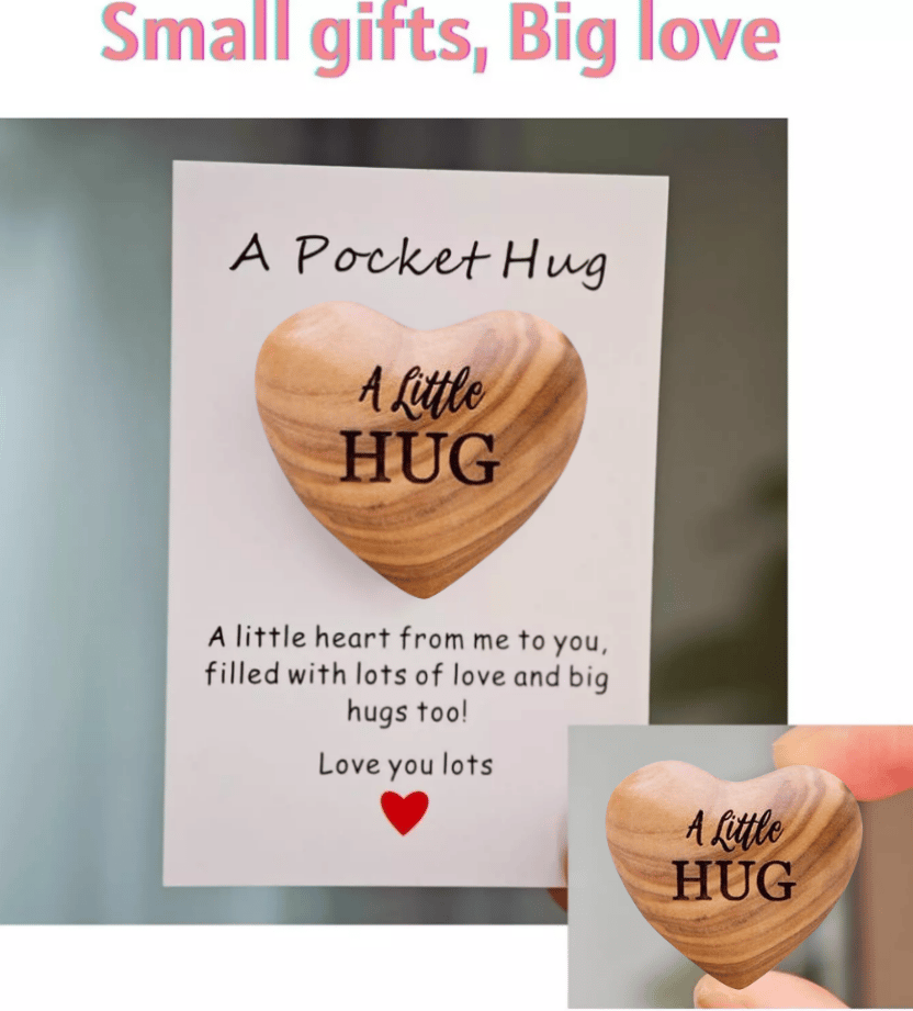 🔥Last day 47% OFF - ❤️Little Pocket Hug Wooden Heart Token - Isolation Gift for Someone You Love