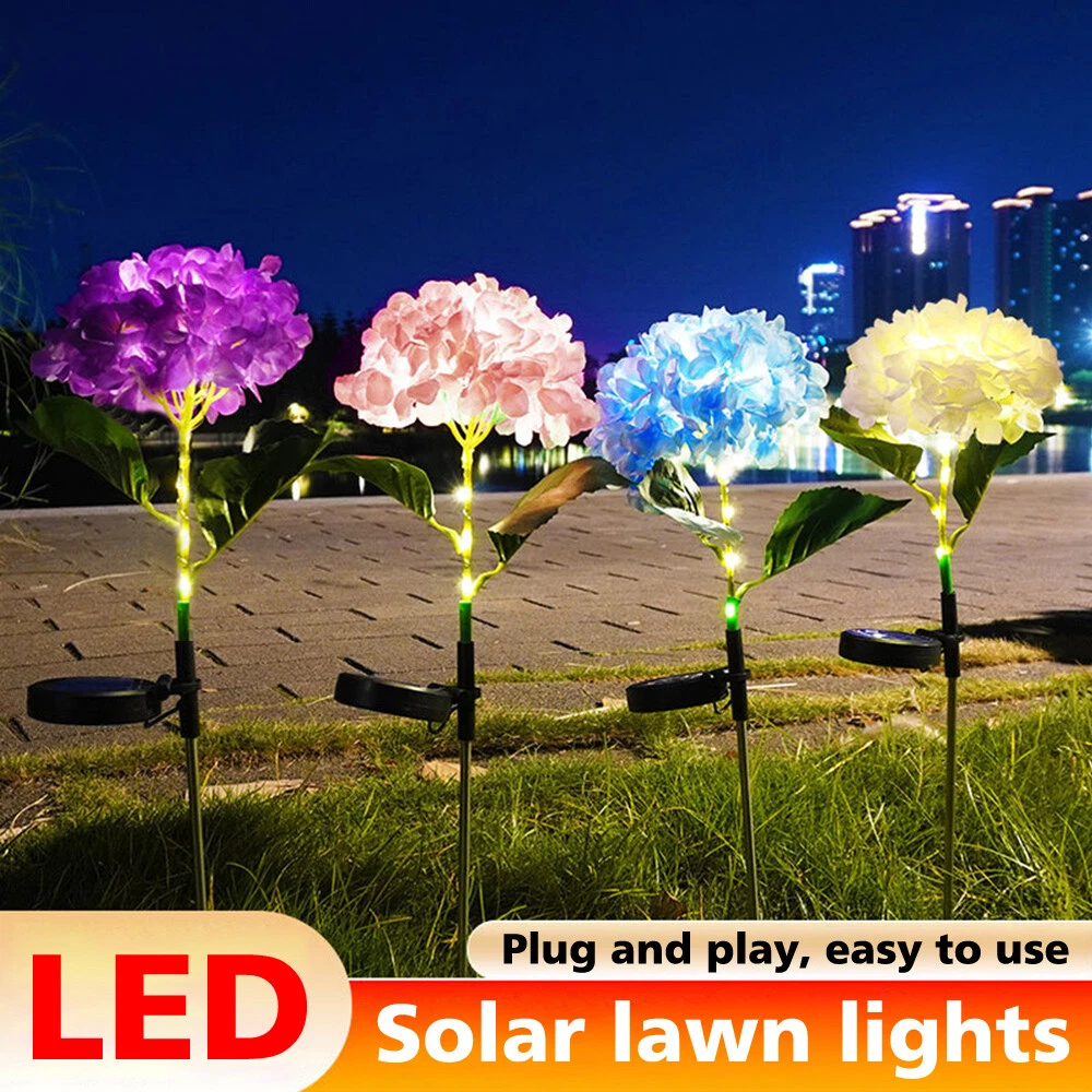 🌸 Solar LED Hydrangea Flower Stake Light 🌸