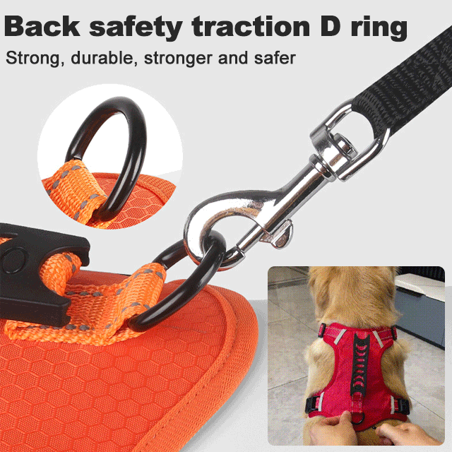 🔥Last Day 50% OFF🔥Pet Reflective Chest Harness - Explosion-Proof Chest No-Pull Punch Harness with Handle