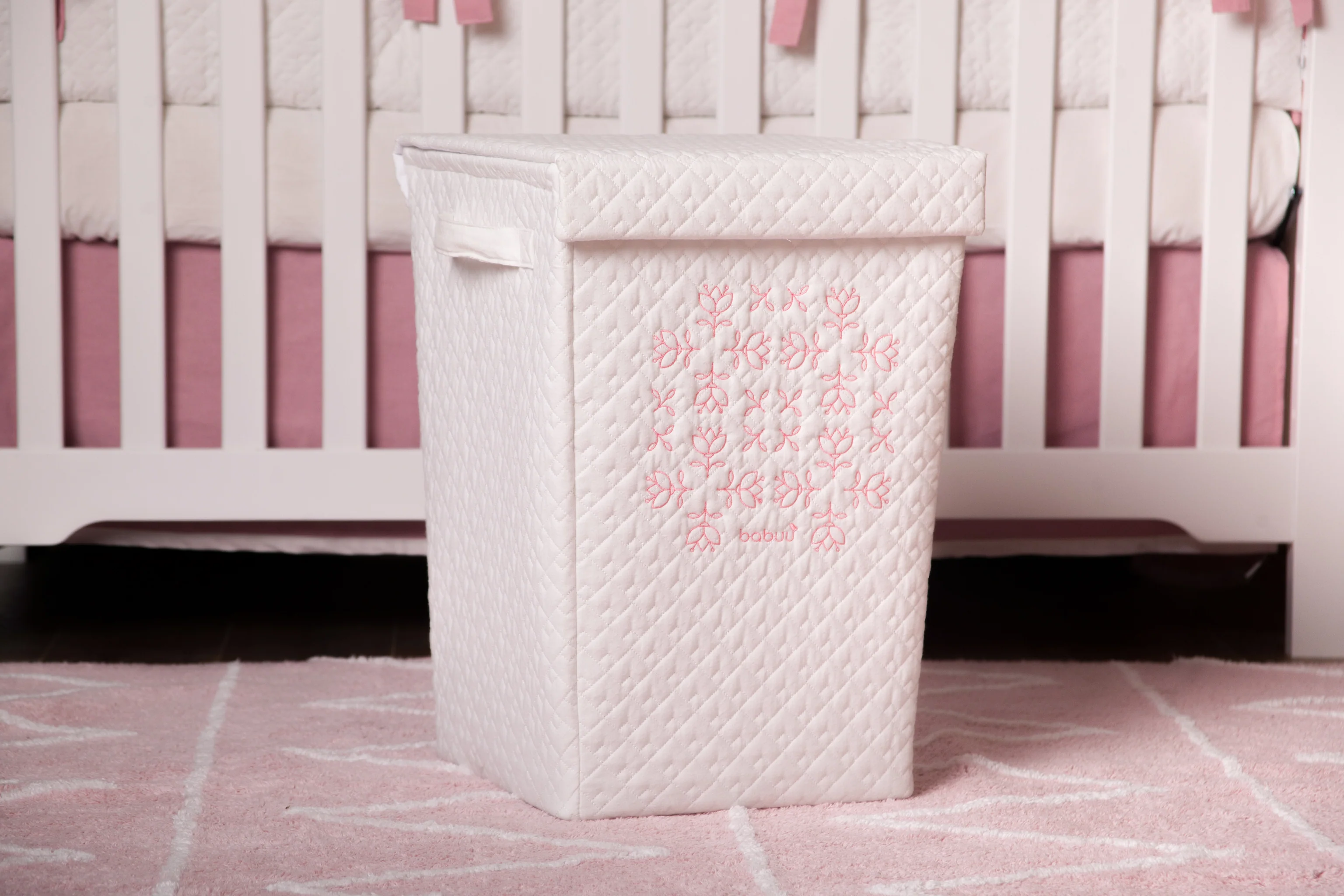 Cesto para ropa sucia Tulipán Rosa