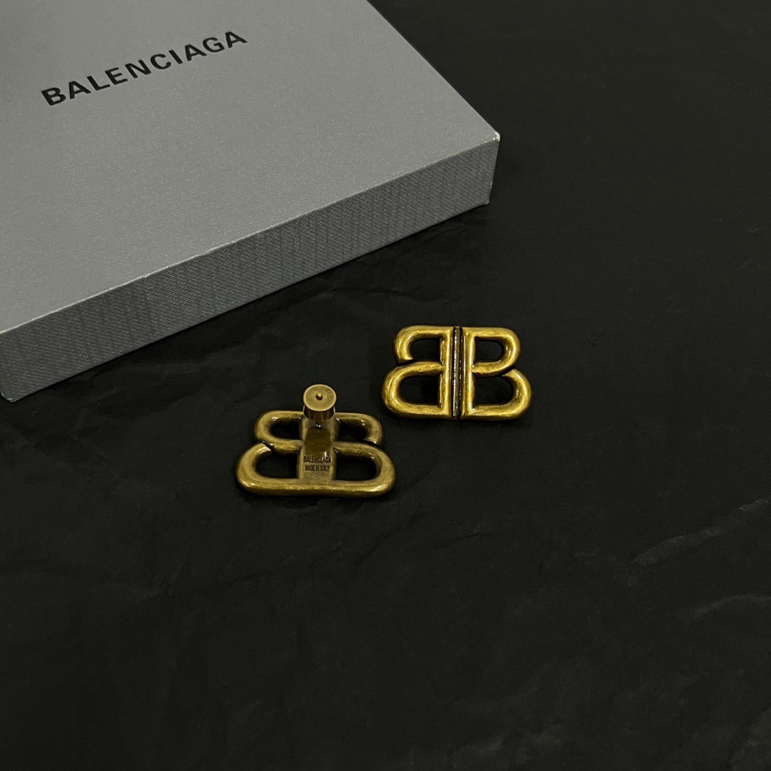Balenciaga BB distressed earrings