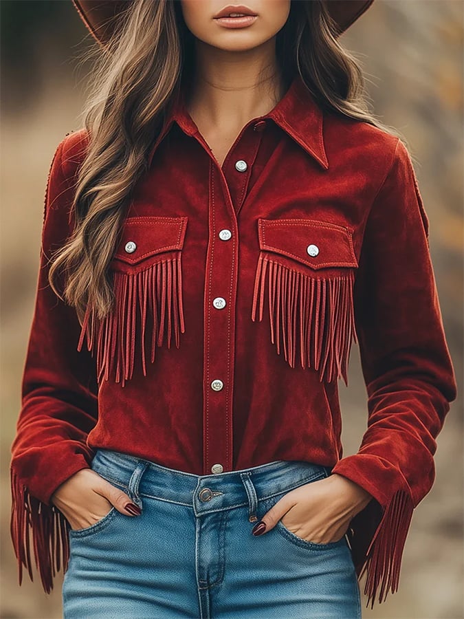 Women's Bohemian Fringe Shirt
