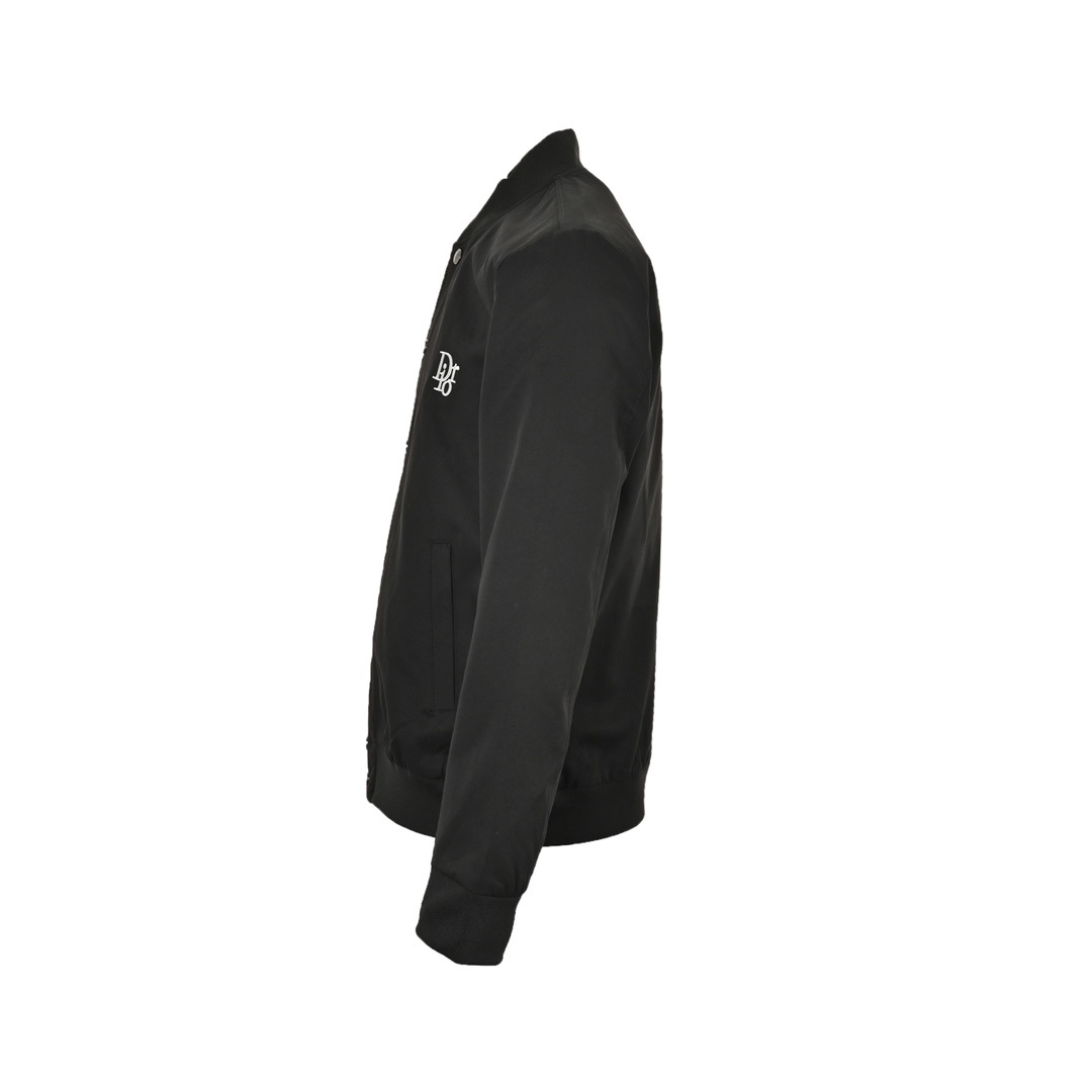 Dior 24Fw floral embroidered logo baseball jacket