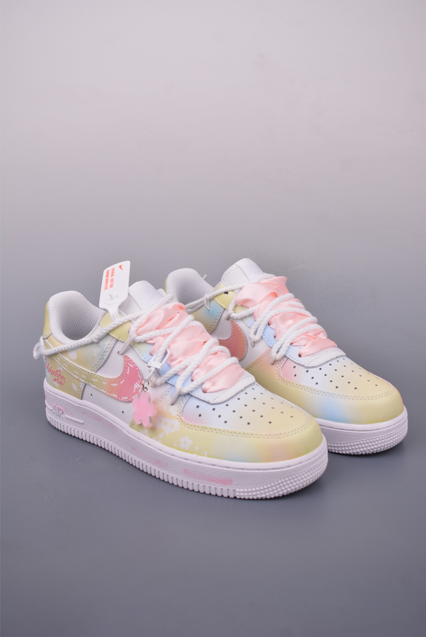 Nike Air Force 1 07 Low Sneakers Thick Rope Bandage Color Gradient DD8959-100