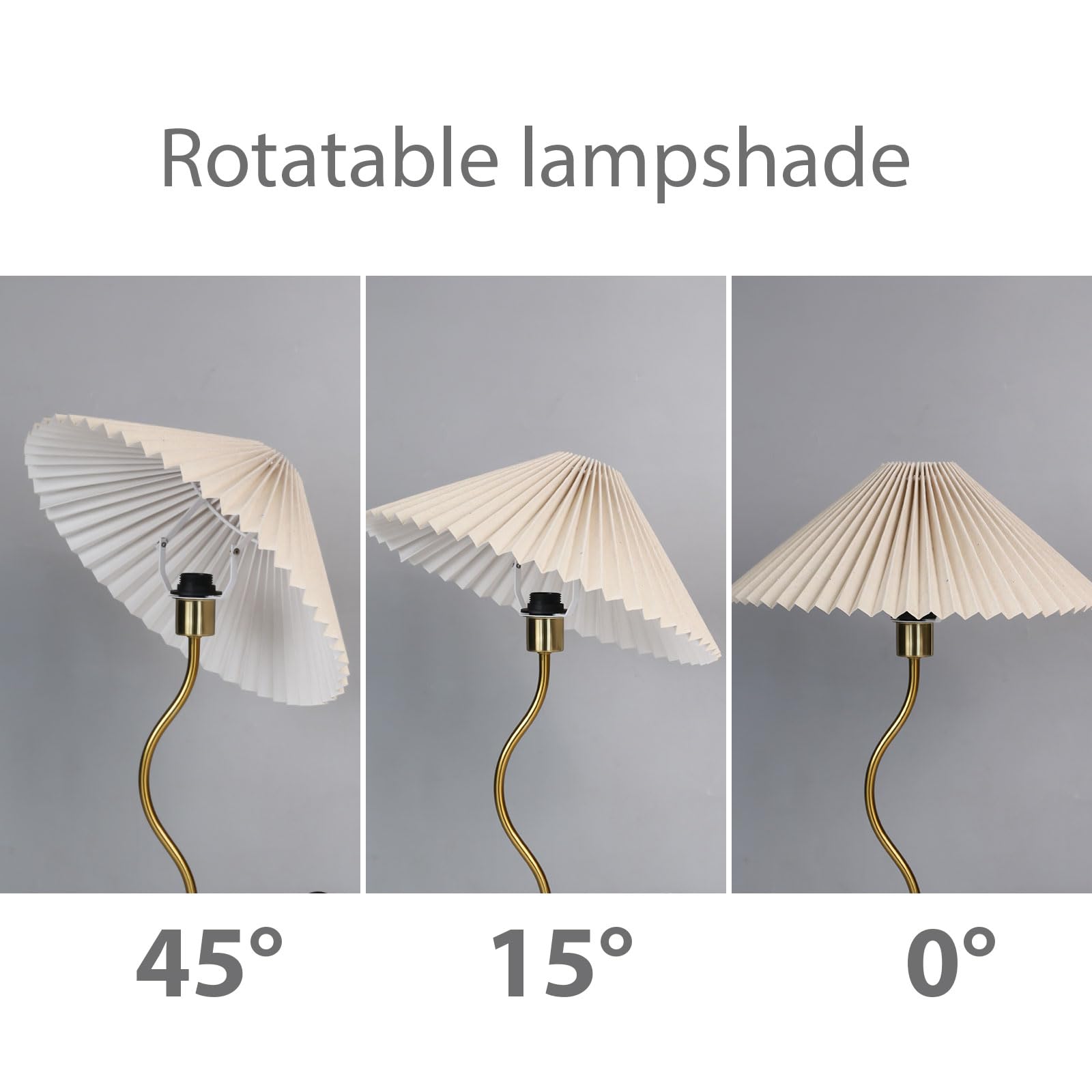 🔥Last Day 49% OFF🔥Small Pleated Bedside Lamp with Beige Lampshade