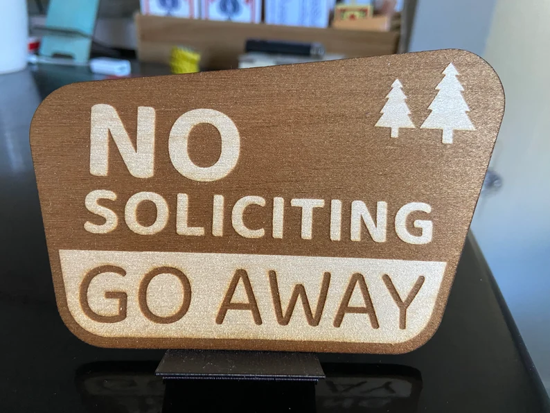 No Soliciting Sign