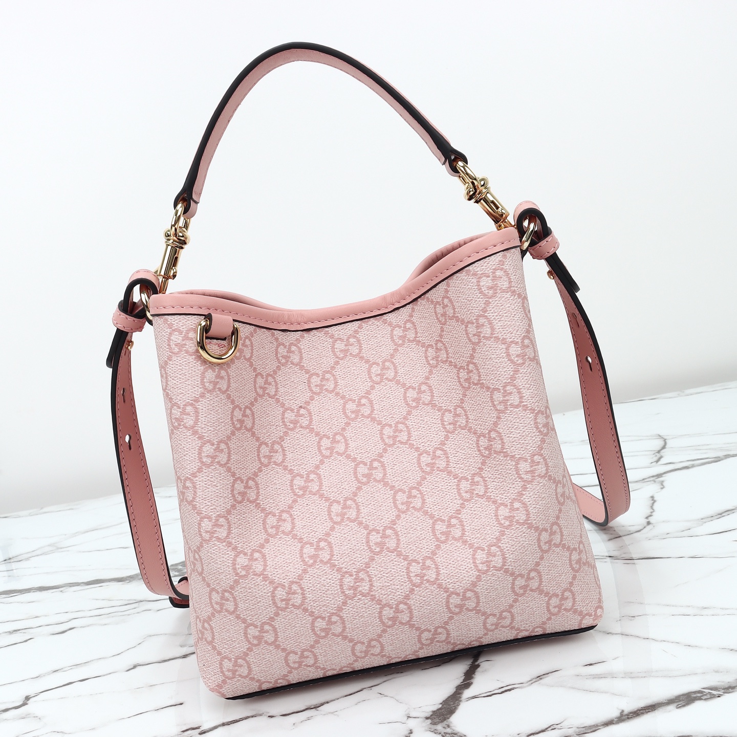 Gucci GG Emblem small bucket bag ‎815118 FAD6L 8459