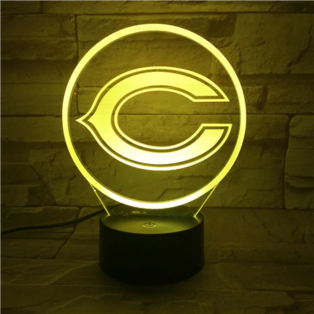 CHICAGO BEARS 3D LED LIGHT LAMP