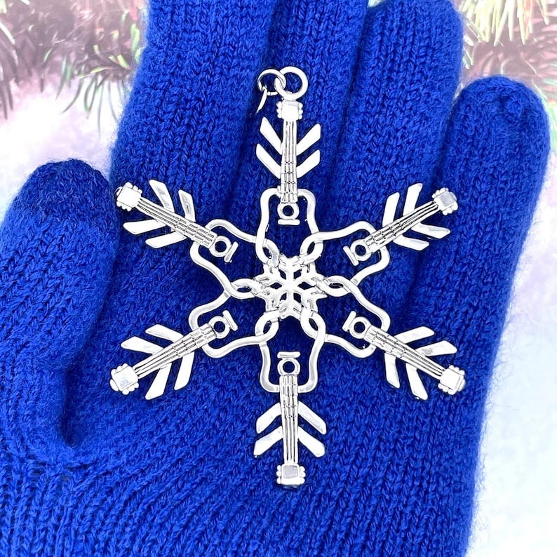 Guitar🎸❄️ Snowflake Ornament
