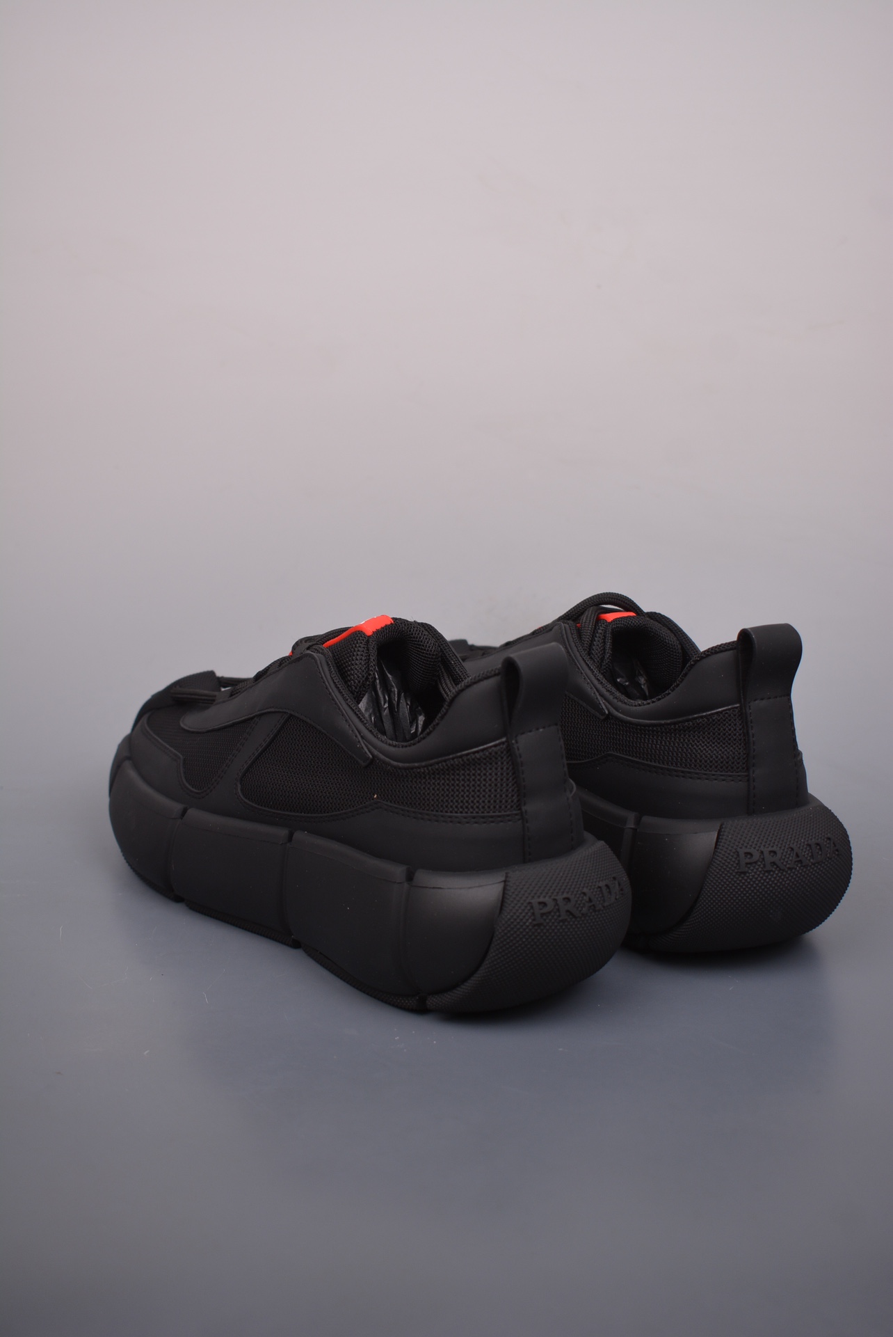 Prada 3D Cloudbust Thunder Technical Sneakers Black Red 1E804M3LKI-AJ6493