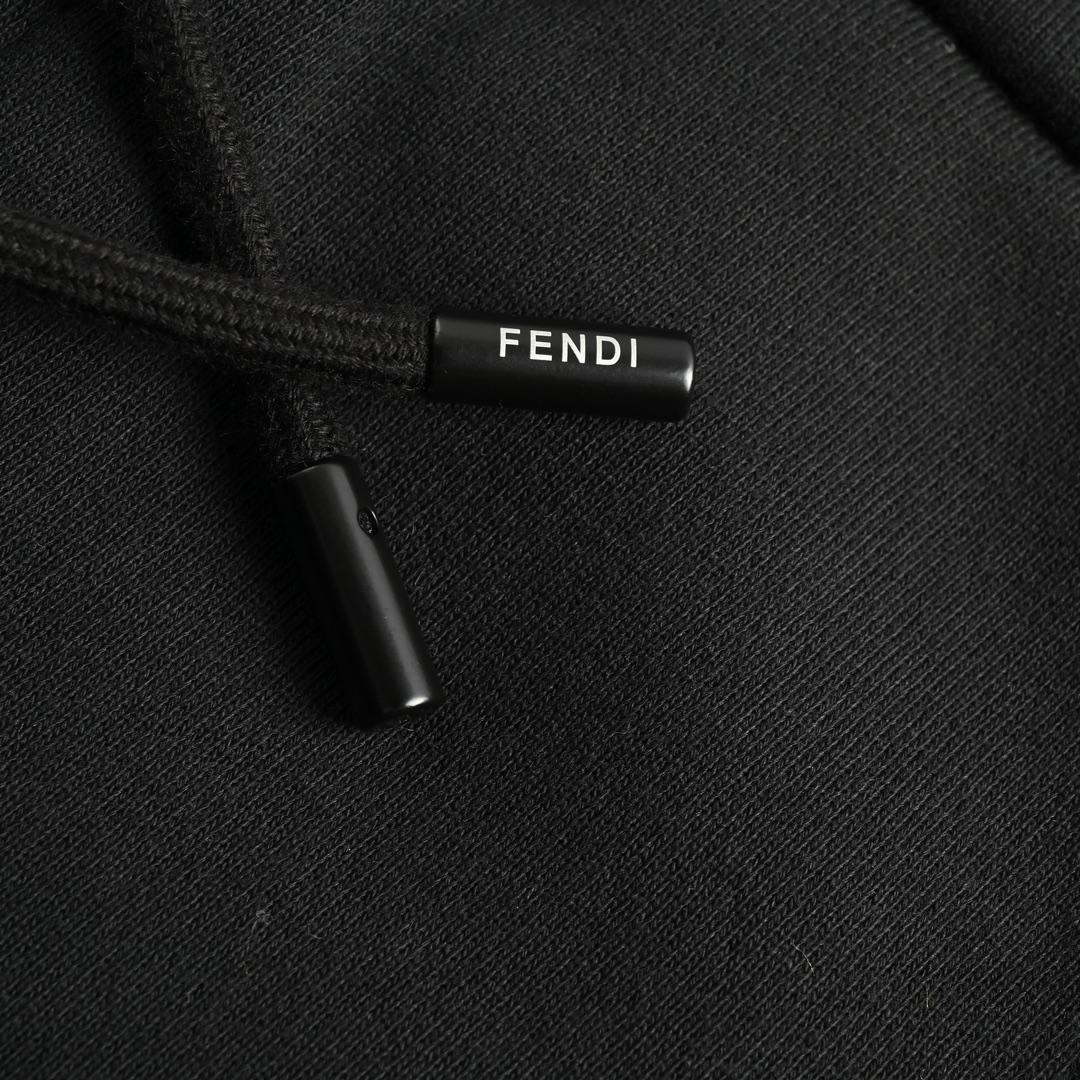Fendi 24Fw small eye embroidered double F ribbon trousers